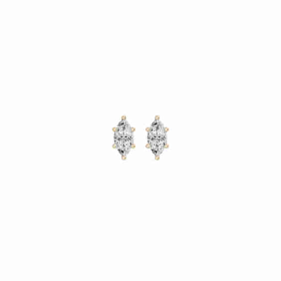 Signature Marquise Cut Basket Stud Earrings