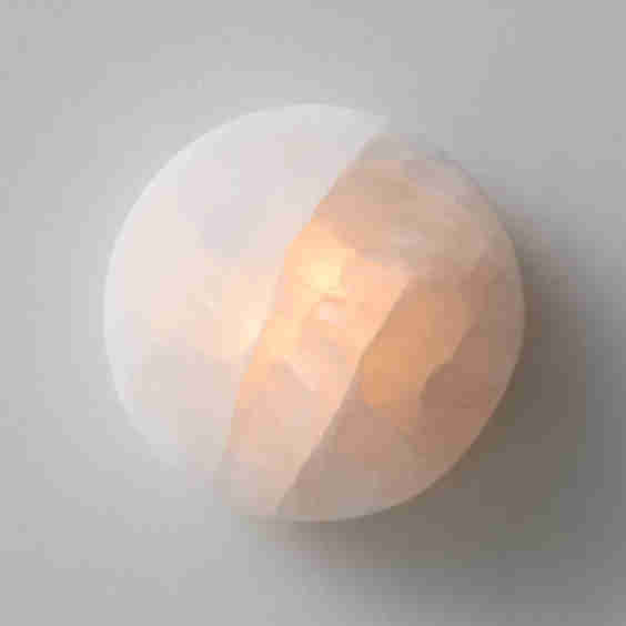 Selenite Pebble Light