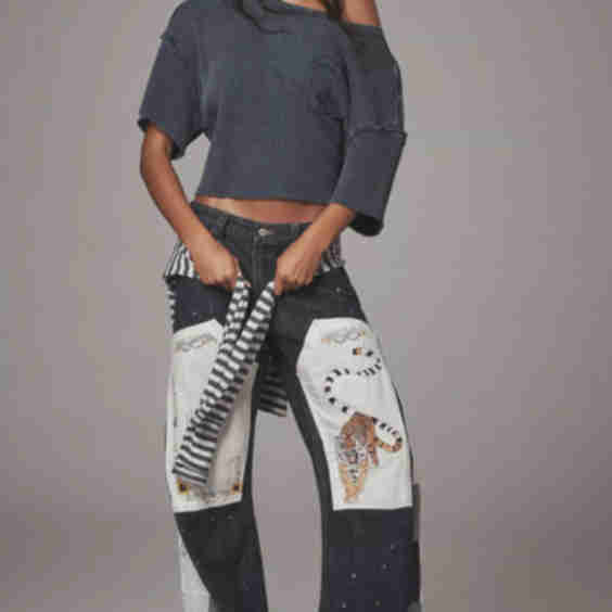 More Love, Love More x Nest Tiger Barrel Leg Jeans