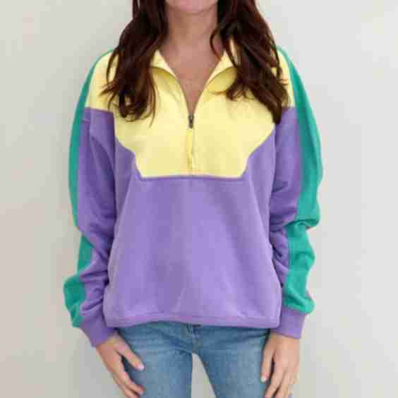 Mardi Gras 1/4 Zip Fleece Pullover