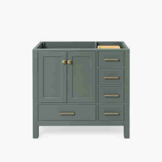 Cambridge 36 Inch Left Offset Single Sink Base Cabinet