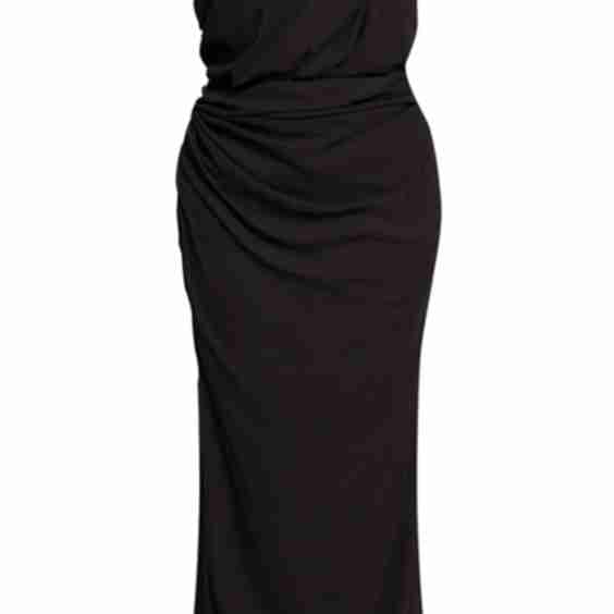 Plus Chiffon One Shoulder Maxi Dress