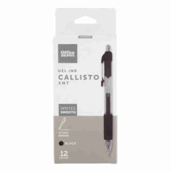 Callisto Retractable Gel Ink Pens, Medium Point, 0.7 mm, Pack Of 12 Pens