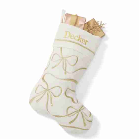 Embroidered Bows & Ribbons Stocking