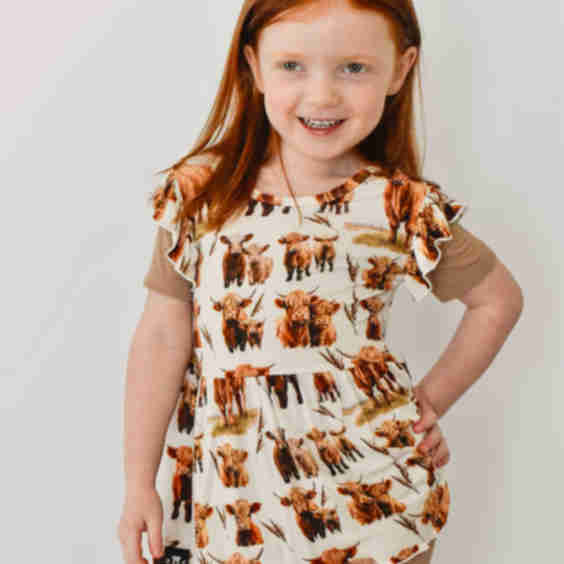 Reversible Opening Ready Set Romper Twirl in Highland Dreams + Ribbed