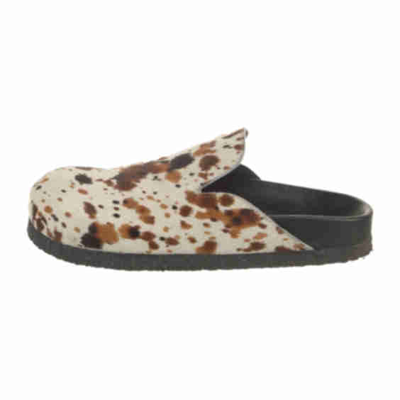 Ponyhair Animal Print Mules w/ Tags