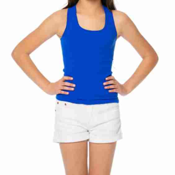 Ribbed Racer Back Tank Top