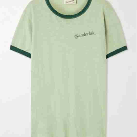 Two-Tone Cotton Jersey T-Shirt
