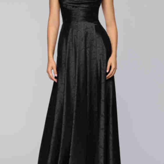 Jaquard Strapless Gown