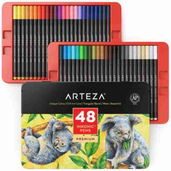 Inkonic 48 Color Fineliner Pen Set