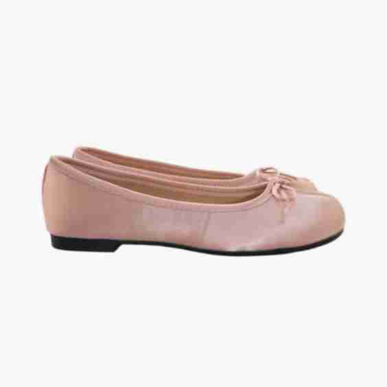 Satin Tie Bow Tabi Ballet Flats