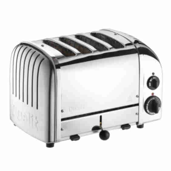 4 Slice Polished Toaster With Cage