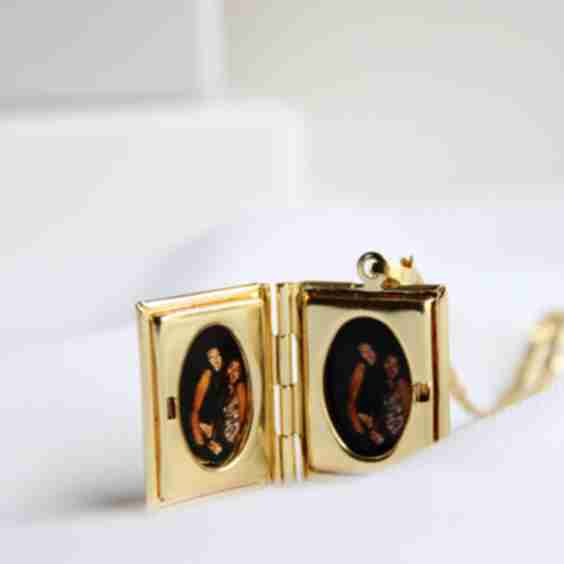 Keepsake Photo Locket Book Necklace