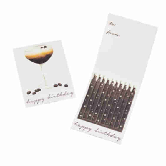 Espresso Martini Happy Birthday Match Card | Candle Matches