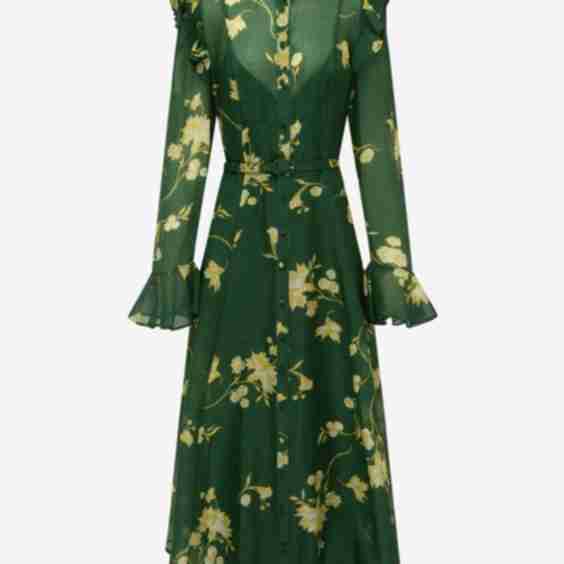 Katrina Butterfly Sleeve Midi Dress
