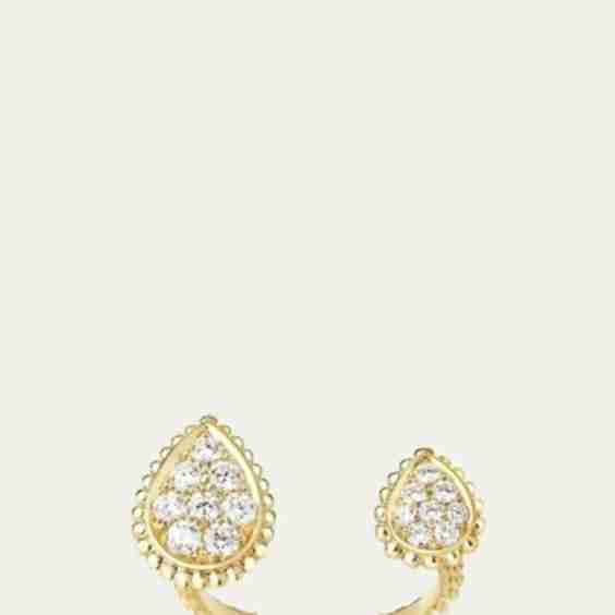 Serpent Bohème 18K Yellow Gold Diamond 2 Motif Ring