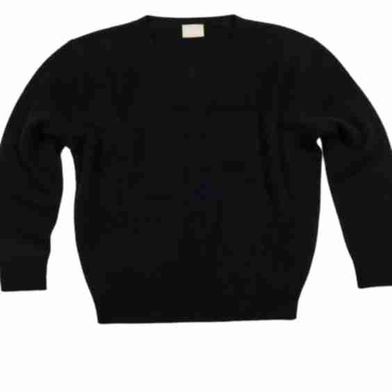 Wool Cashmere V-Neck Top