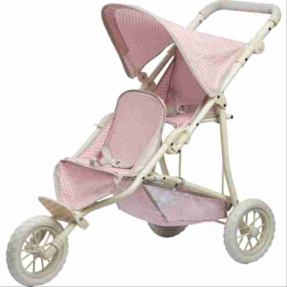 Polka Dots Princess Baby Doll Twin Jogging-Style Stroller