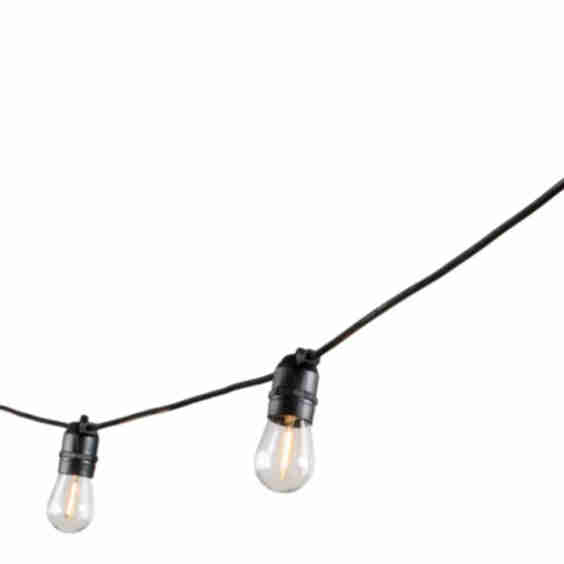 Outdoor 20 Filament Solar Warm Led String Light, 9.5 M