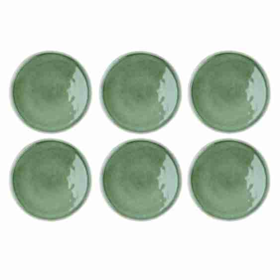 Set Of 6 Stoneware Plates - Ø27Cm