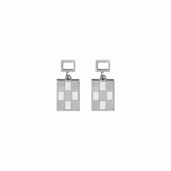 Mini Checkered Charms Earrings