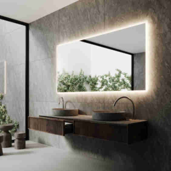 Dimmable Backlit Mirror Rectangle 100 X 45