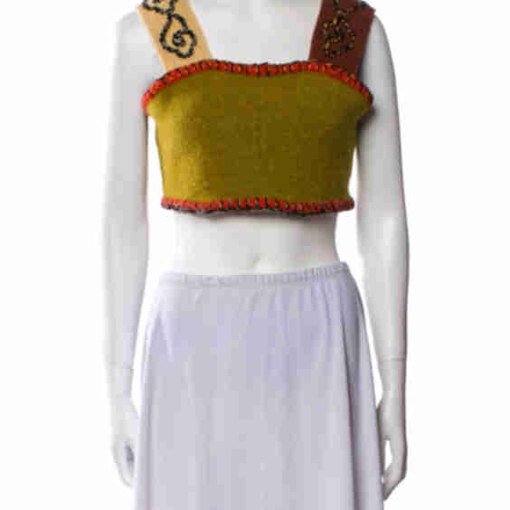 Wool Printed Crop Top