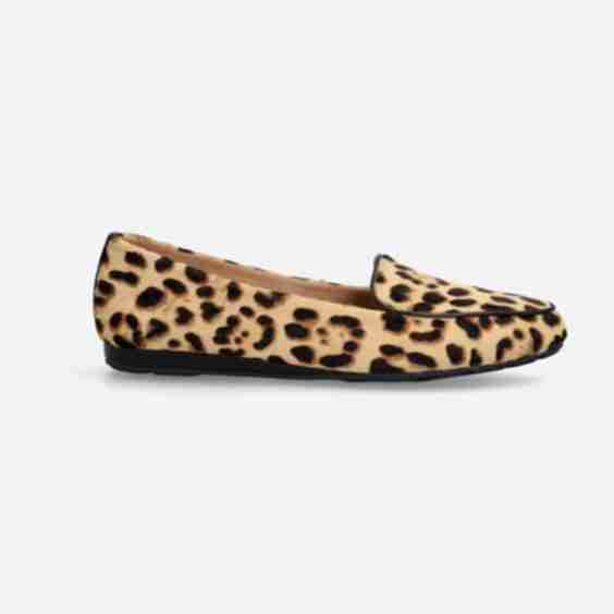 Anissa Haircalf Leather Loafer Flat