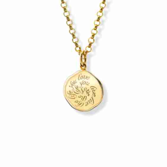 Love The Life Quote Pendant