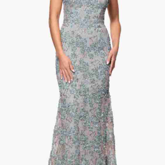 Soutache Lace Off The Shoulder Gown