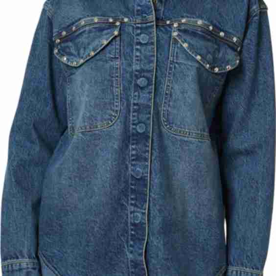 Stud Detail Denim Shirt Jacket