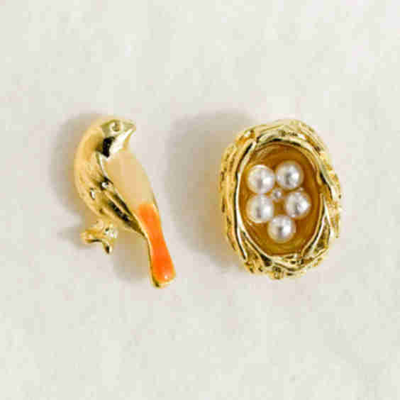 Birds Nest Stud Earrings