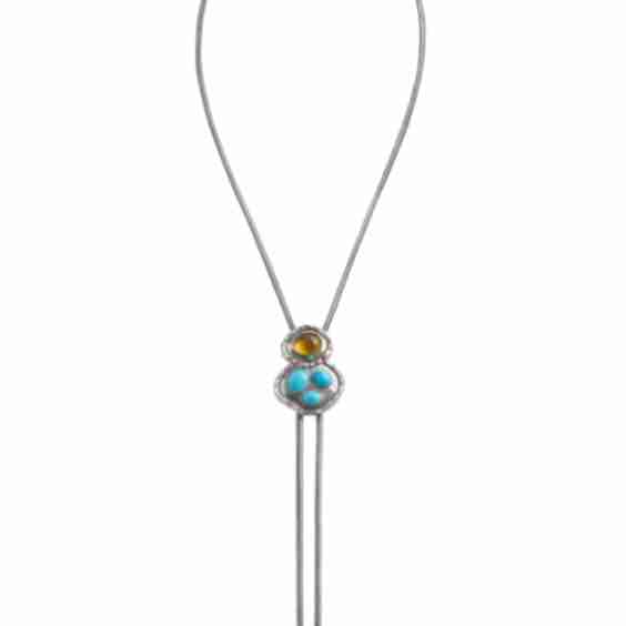 The Blythe with Citrine and Turquoise Necklace