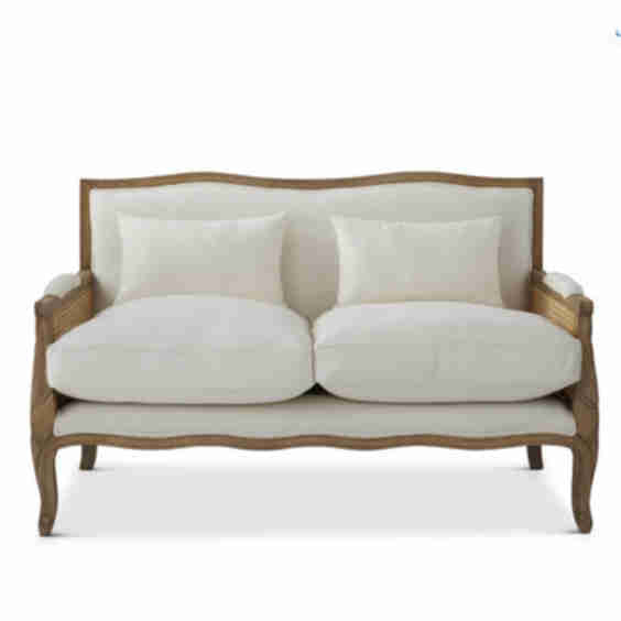The Susanna Loveseat with Cane Sides