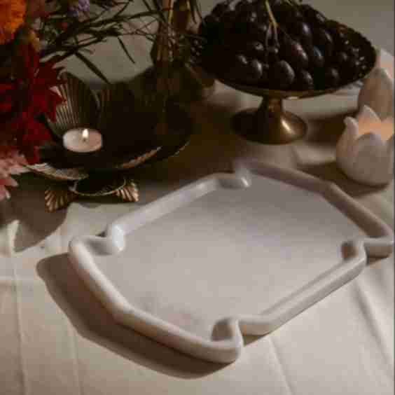 Banswara Marble Serving Platter