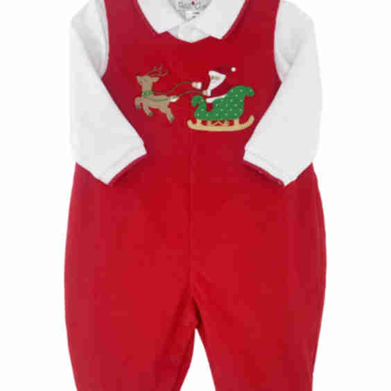 Coverall with Santa Appliqué