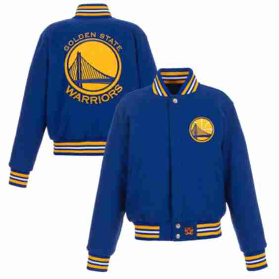 Women's Golden State Warriors Embroidered Logo Wool Jacket