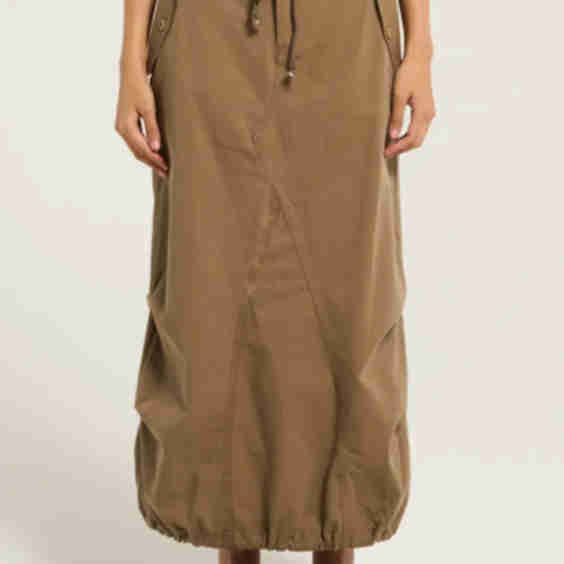 Cargo Maxi Skirt, 100% Cotton