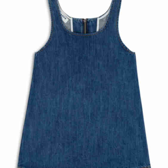 Denim Mini Dress in Medium Wash