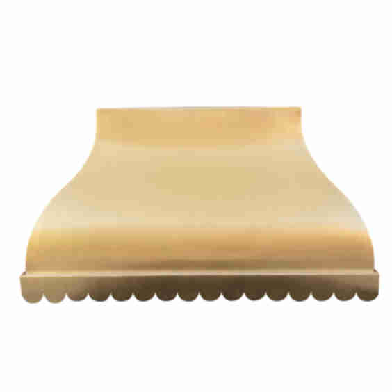 Scalloped Handmade Brushed Brass Range Hood Brh 32 Br