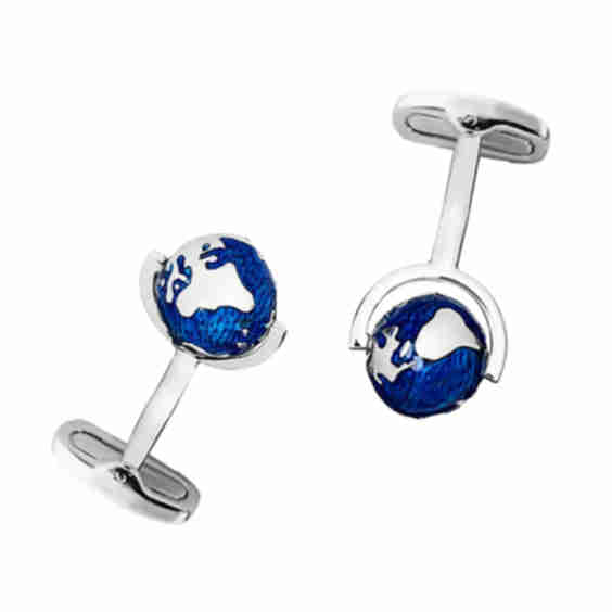 Spinning Globe Cufflinks