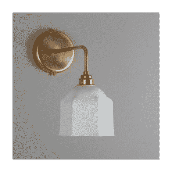 Short Raglan Fine Bone China Bathroom Wall Light