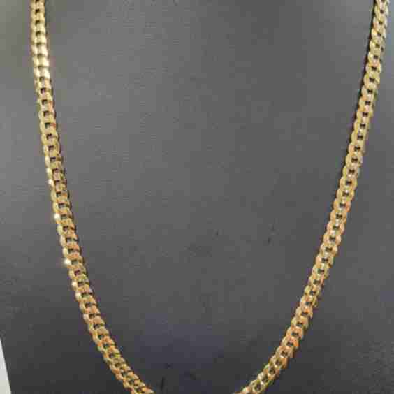 14K 6Mm Flat Curb Chain (italian Finish)