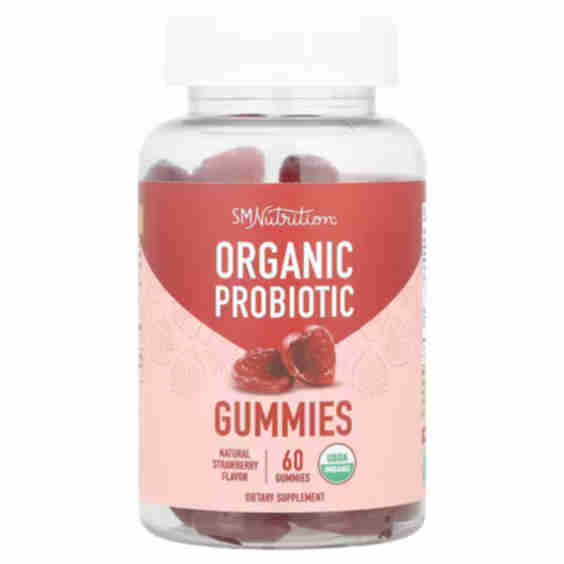Organic Probiotic Gummies Natural Strawberry 60 Gummies