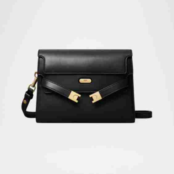 Lee Radziwill Small Leather Double Shoulder Bag