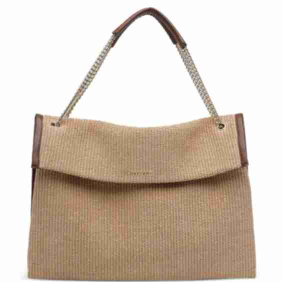 Large Venus Soft Leather Trim Shoulder Bag