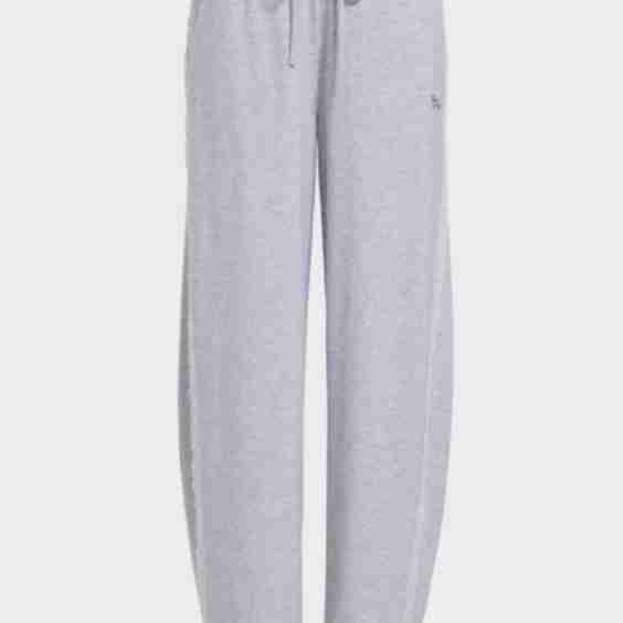 Lace Trim Barrel Leg Fleece Fashion Pant