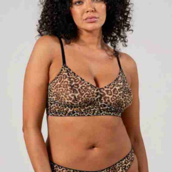 Mesh Balconette Leopard
