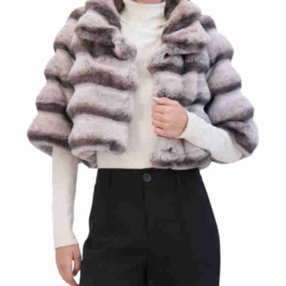 Faux Fur Chinchilla Bolero