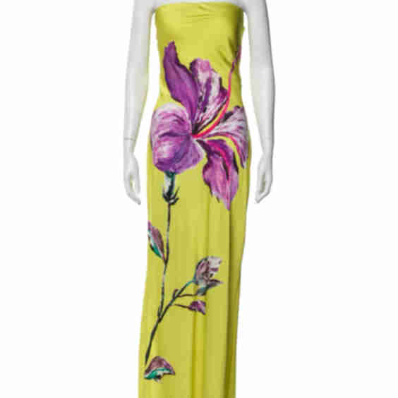 Floral Print Long Dress (Pre-Owned)